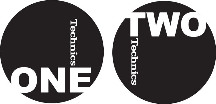 Technics Slipmat 60606 One-Two Black-White