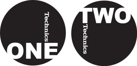 Technics Alfombrillas Deslizadoras 60606 One-Two Blanco/Negro